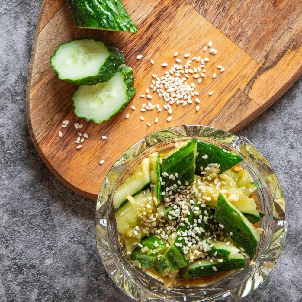 Smashed Cucumber salad