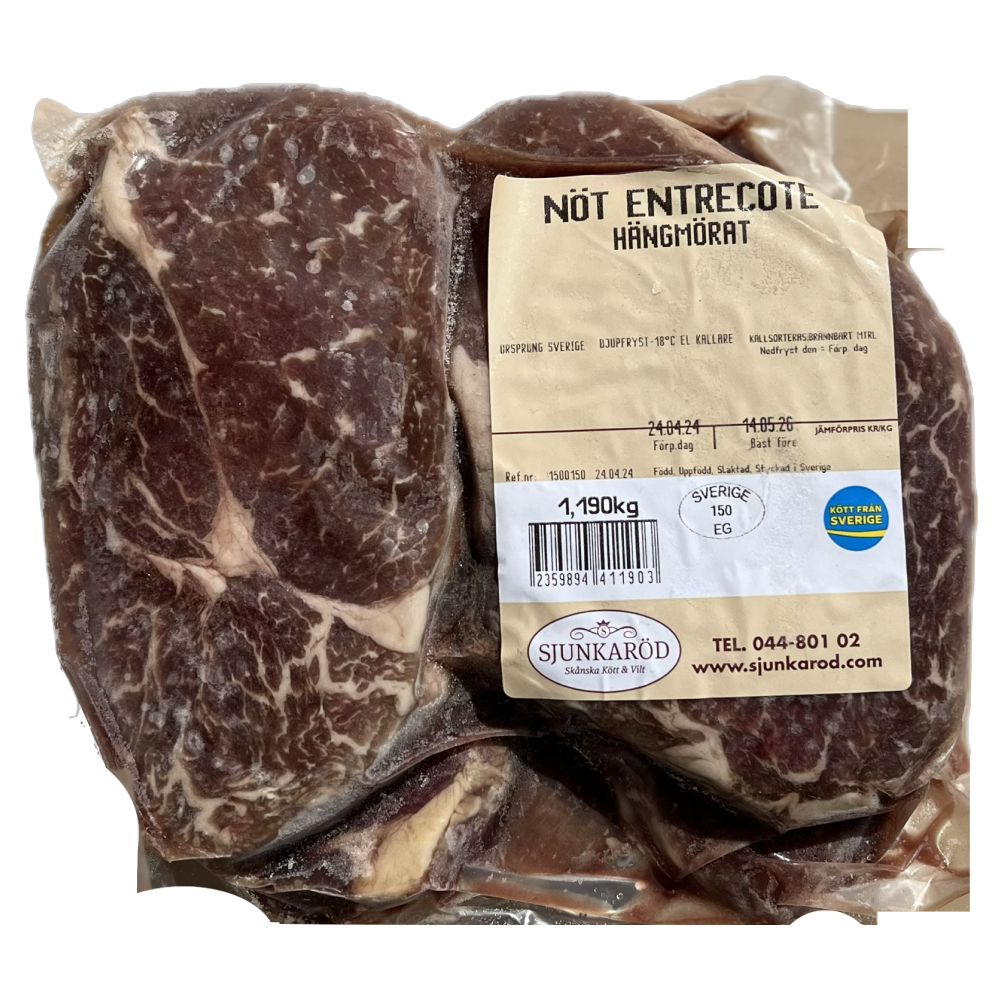 Skivad Entrecôte ca 1,2kg (fryst)