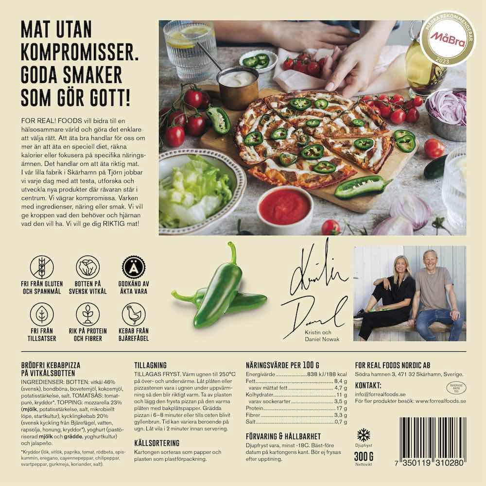 Kebabpizza med vitkålsbotten fryst - kebab2