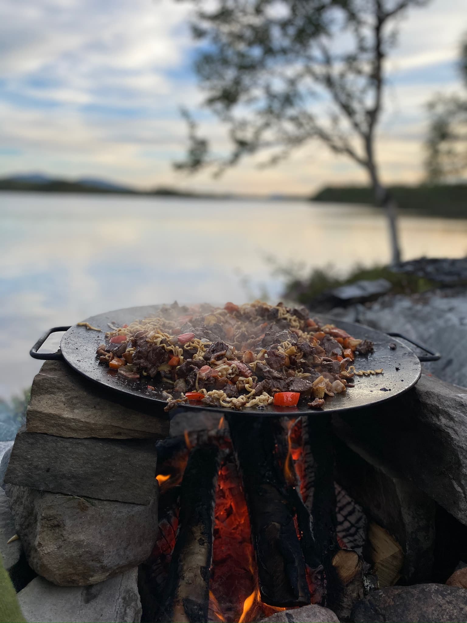 renskav på murika, stekhäll, over fire cooking, svenskt renkött, jillie ren