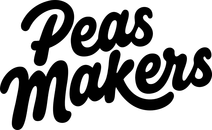 Peasmakers logo växtbaserat 