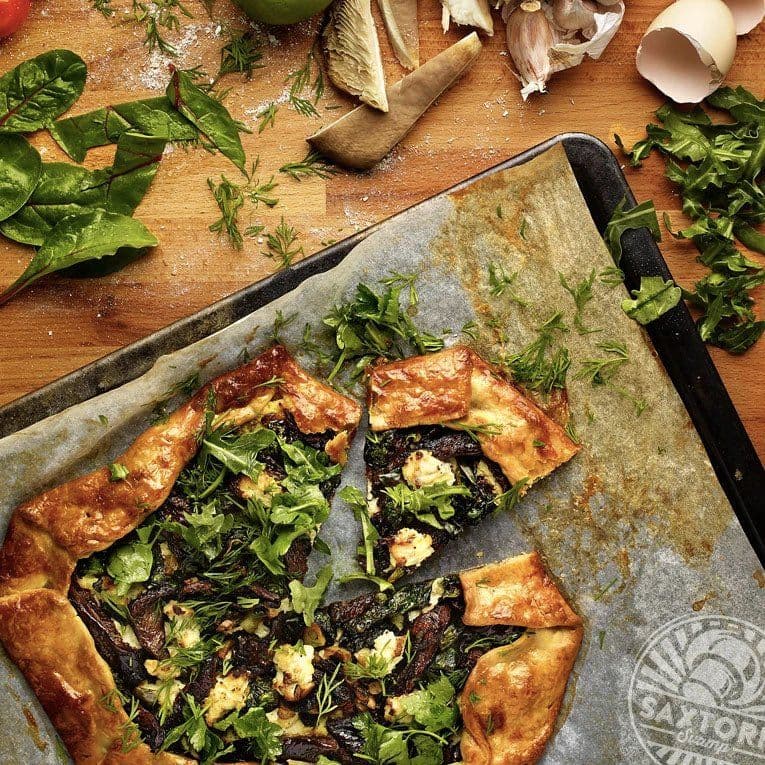Galette med mangold och shiitake