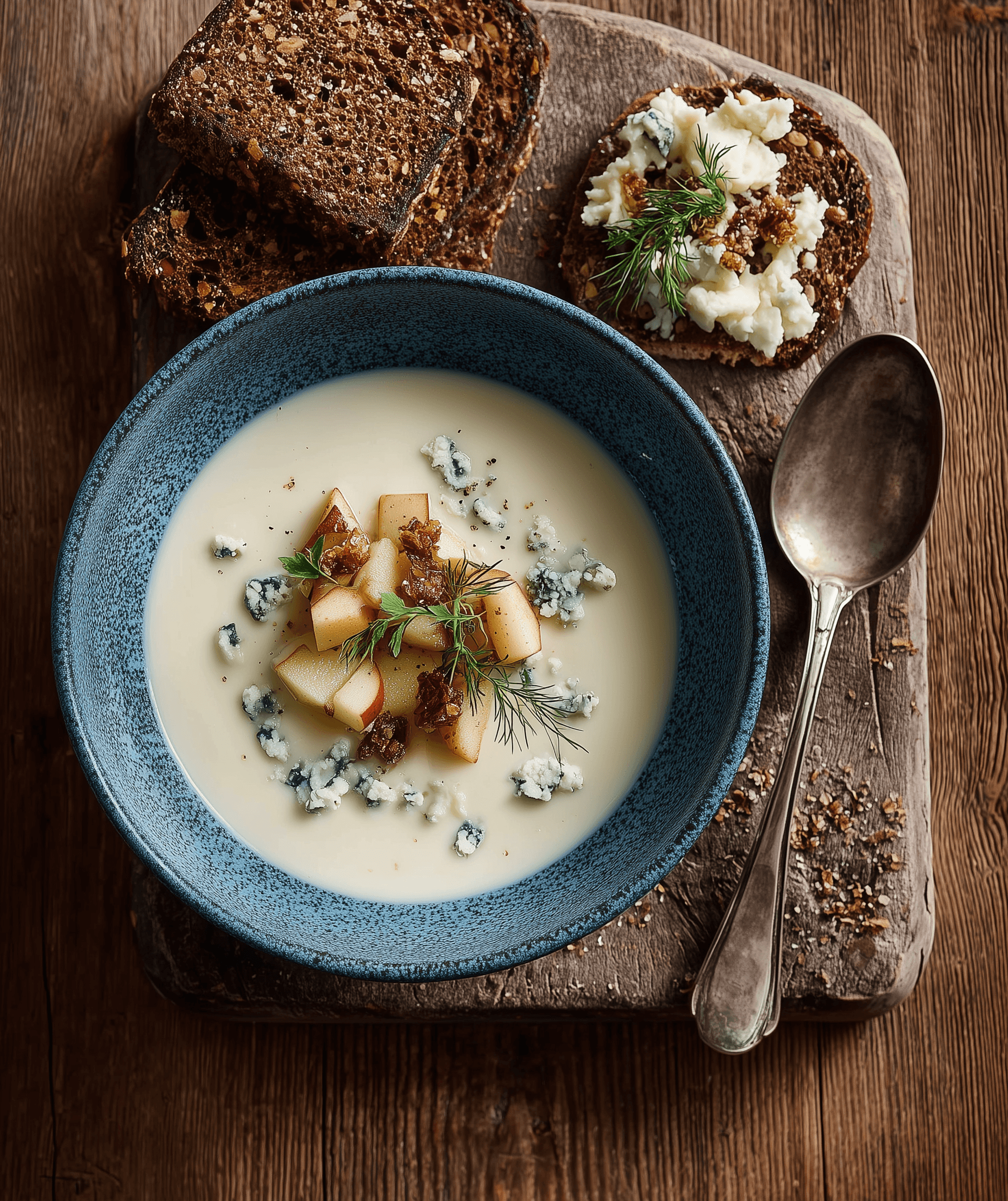 Smarrig palsternackssoppa med rostat äpple