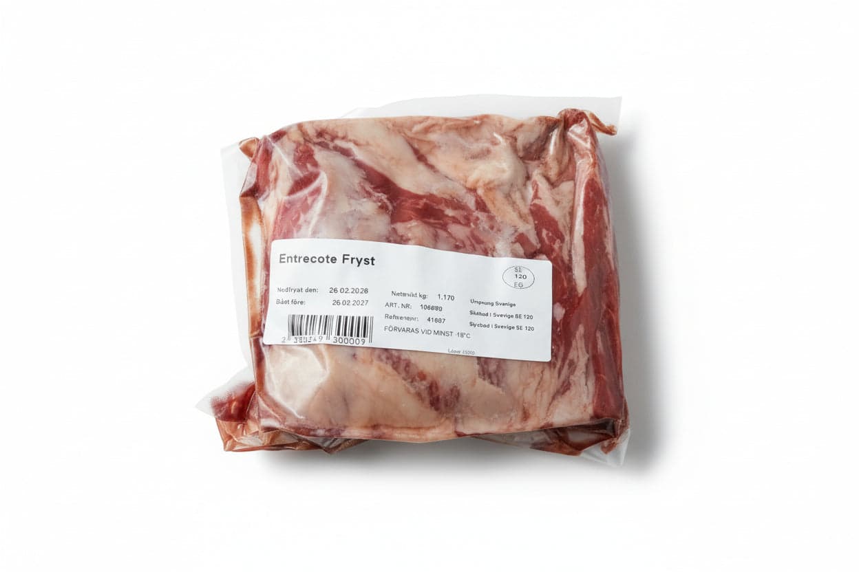 Hängmörad entrecote från Östantorp Södra Gård ca 1,1-1,5kg FRYST