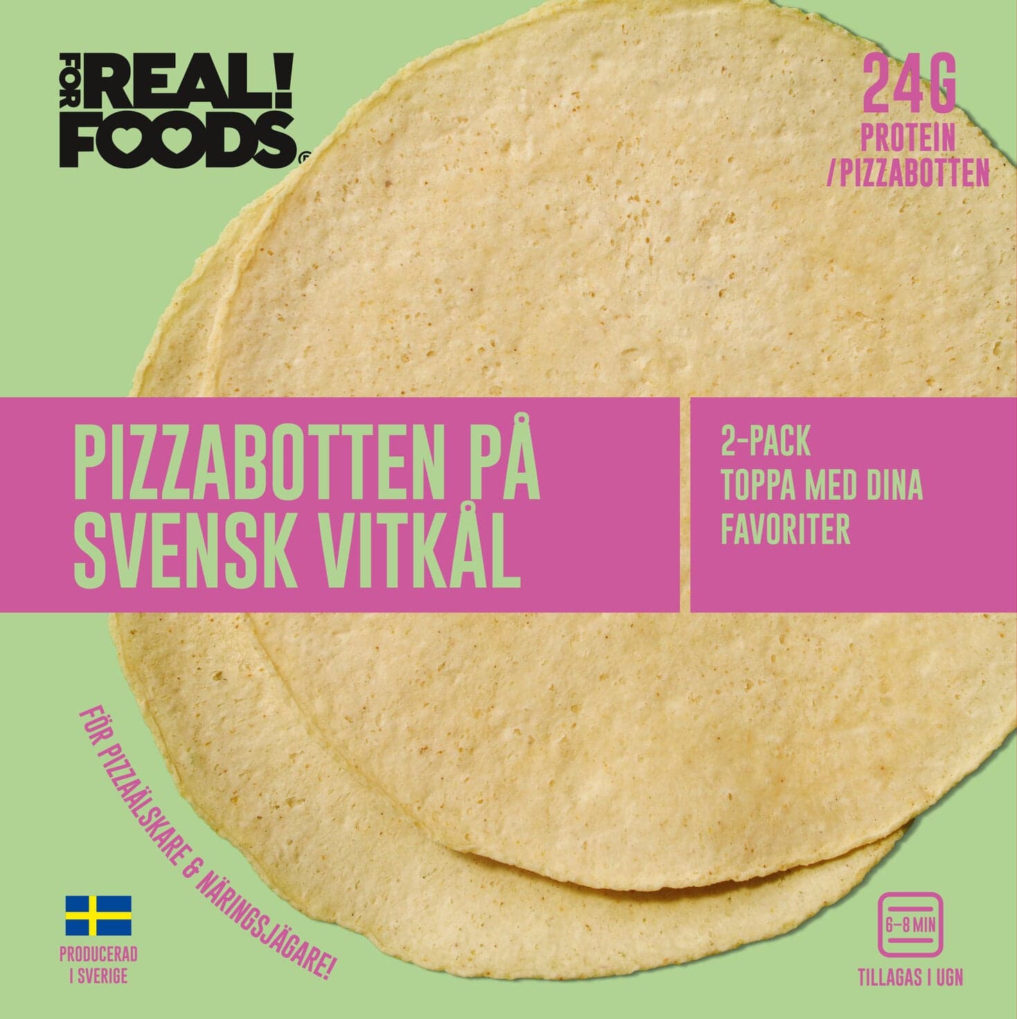 Pizzabotten på svensk vitkål (2-pack) FRYST