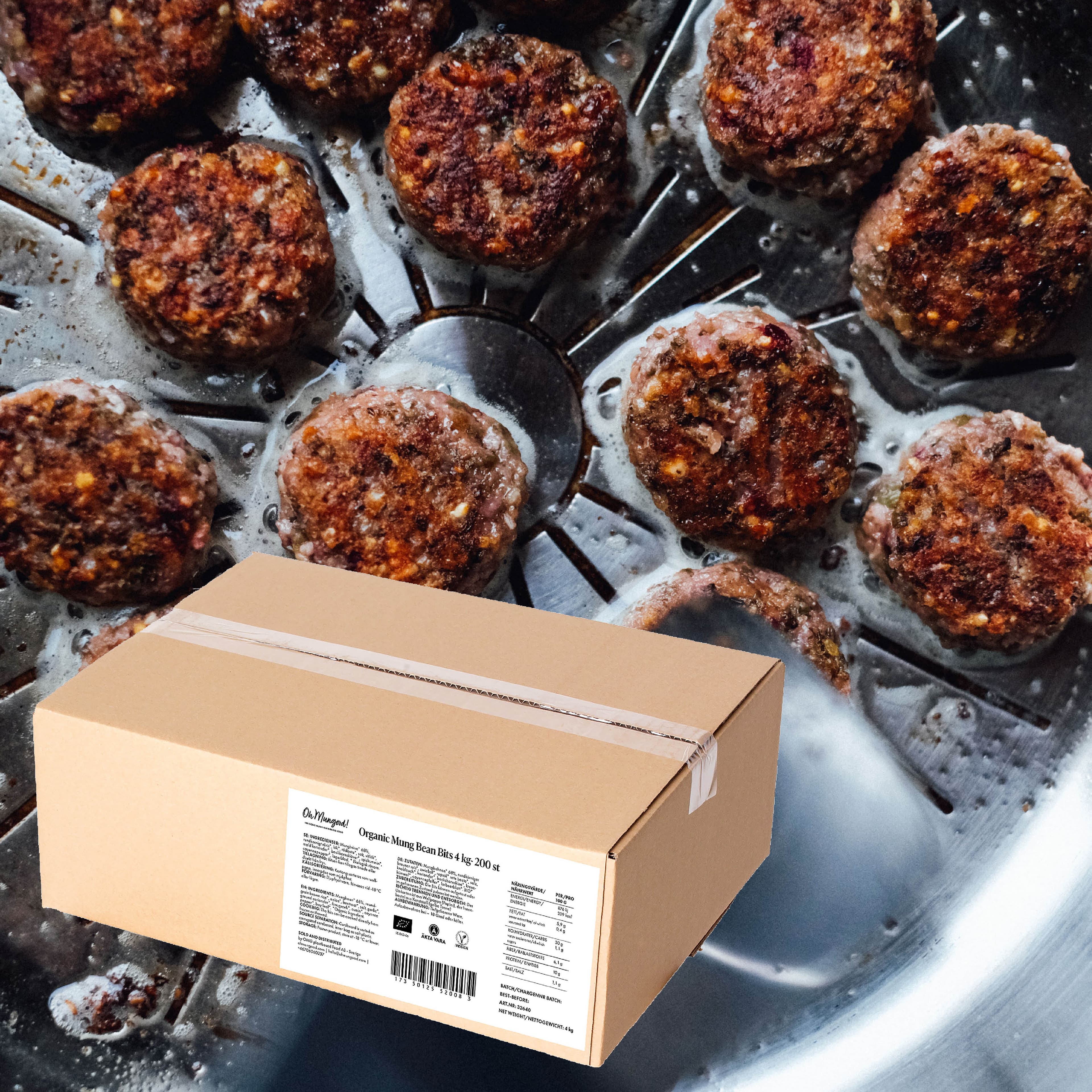 Storhushållsförpackning 4 kg - Organic mung bean bits FRYST