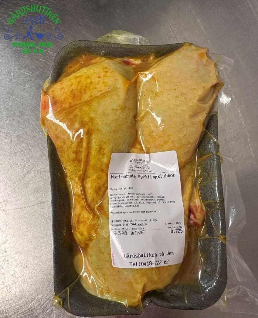Marinerade klubbor, från utekyckling! Fryst
