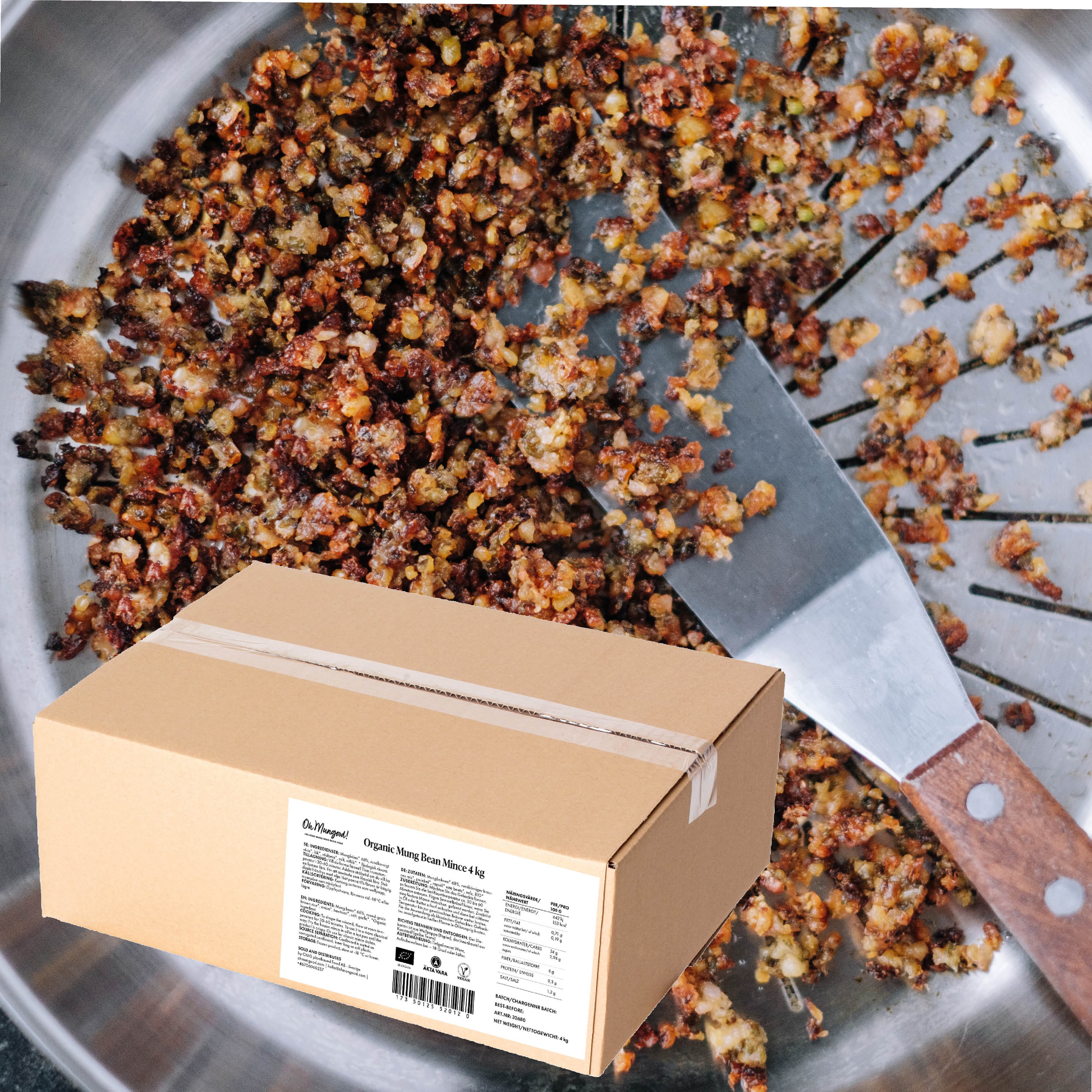 Storhushållsförpackning 4 kg - Organic mung bean mince FRYST