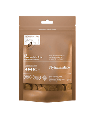 Höganäs Chocolate - Caramel Vit choklad Nyhamnsläge 200g