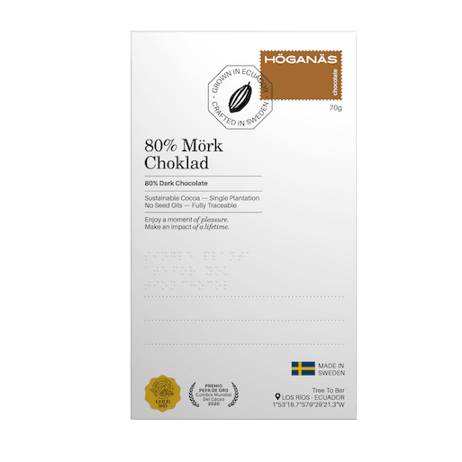 Höganäs Chocolate – Mörk Choklad 80% 70 g
