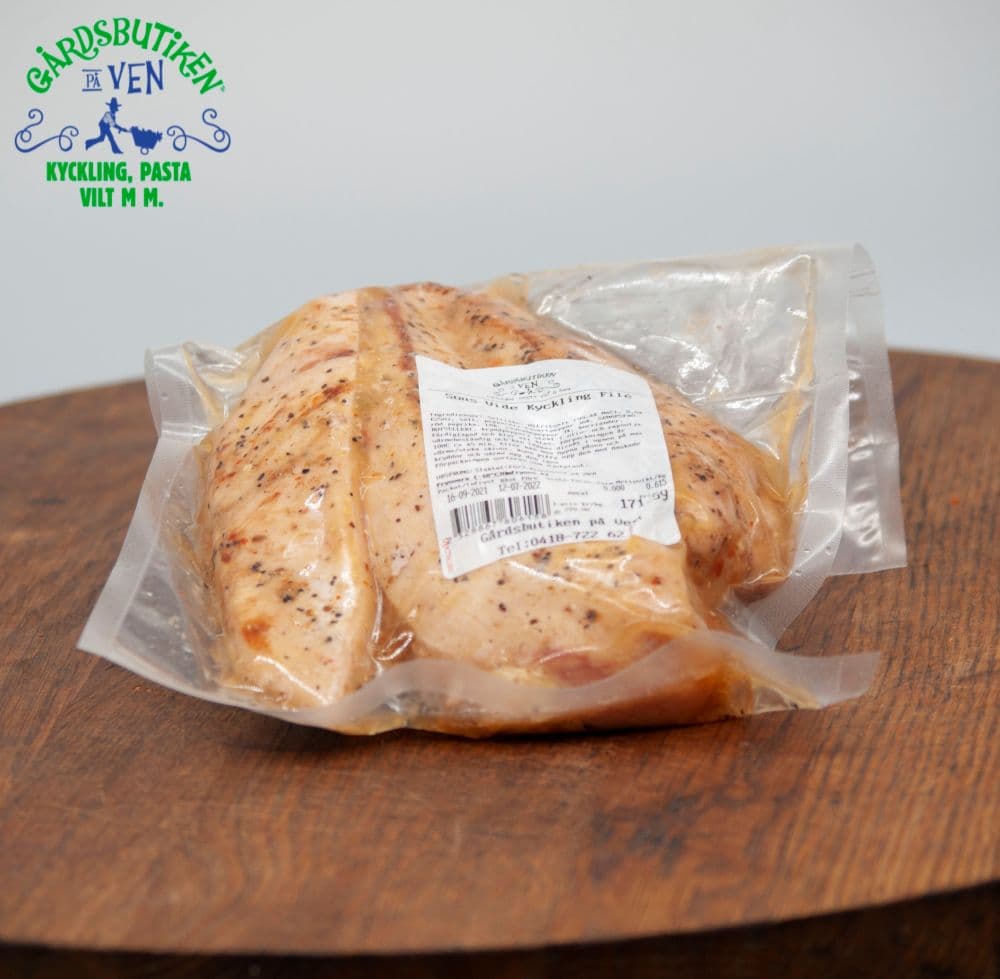 Bröstfilé (sous vide), från utekyckling, ca 600g (fryst)