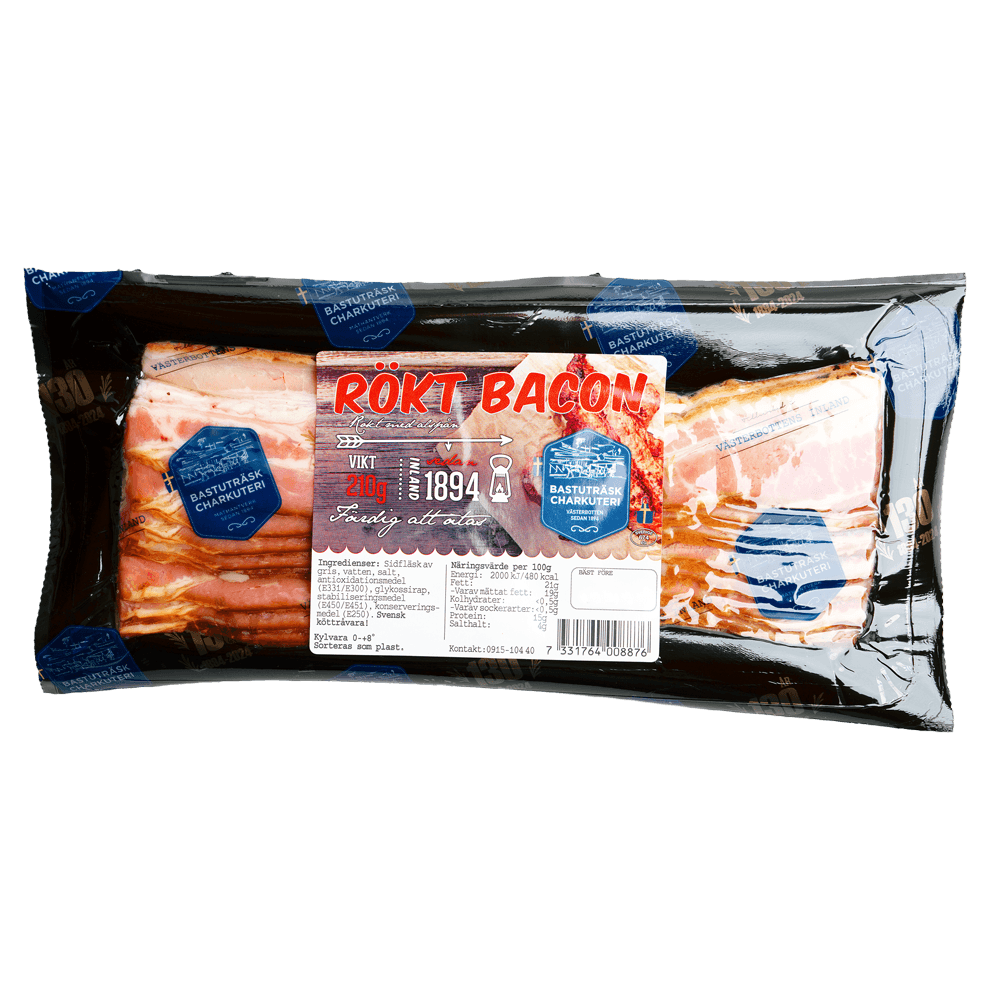 Bacon ätfärdigt 210g