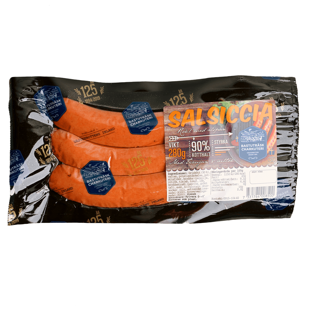 Salsiccia 3-p 90% kött 280g