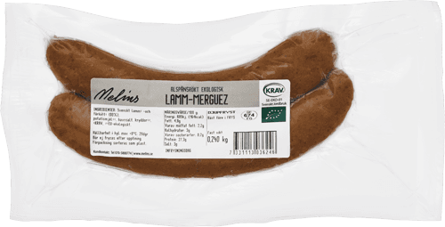 Lamm Merguez 2x120g KRAV FRYST