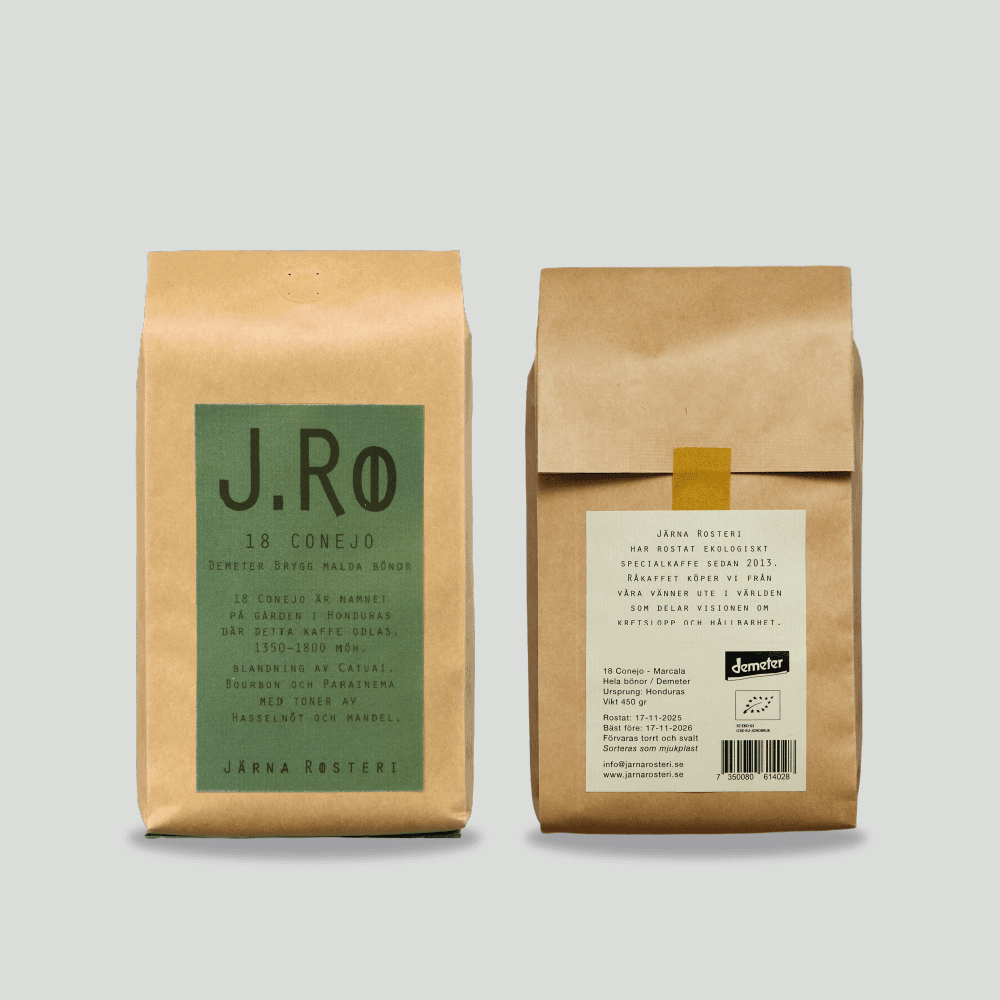 Järna Rosteri - 18 Conejo Brygg - 450g Mald - Ekologisk & Demeter