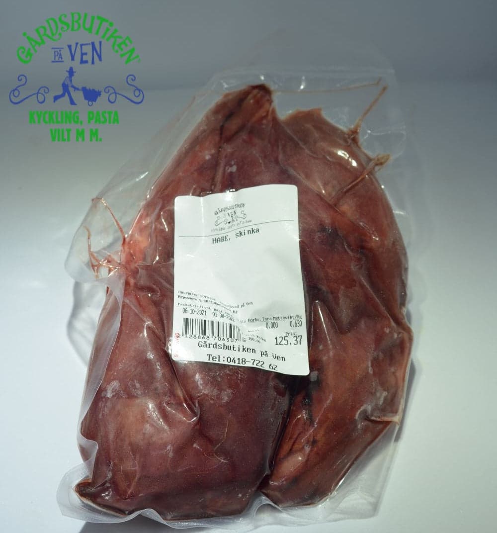 Hare från ön Ven, stekar/skinka 2 pack stora FRYST