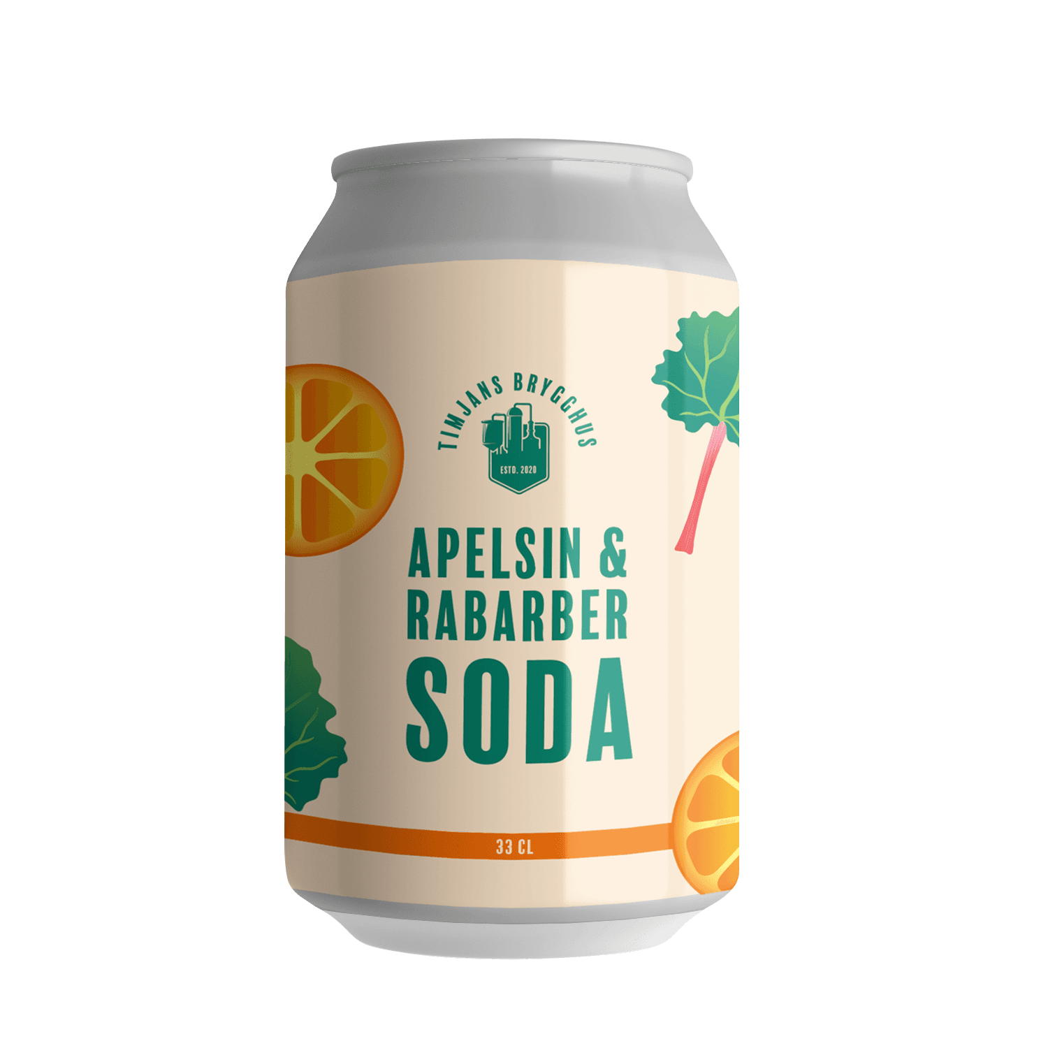 Apelsin & Rabarbersoda 330 ml