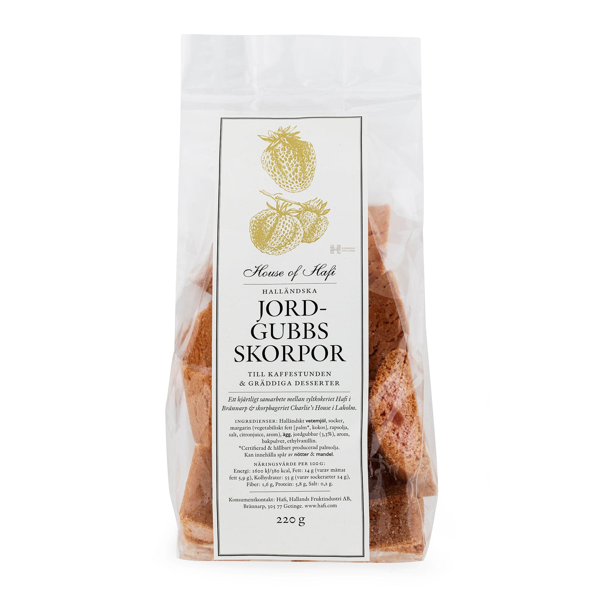 Jordgubbsskorpor 220 g