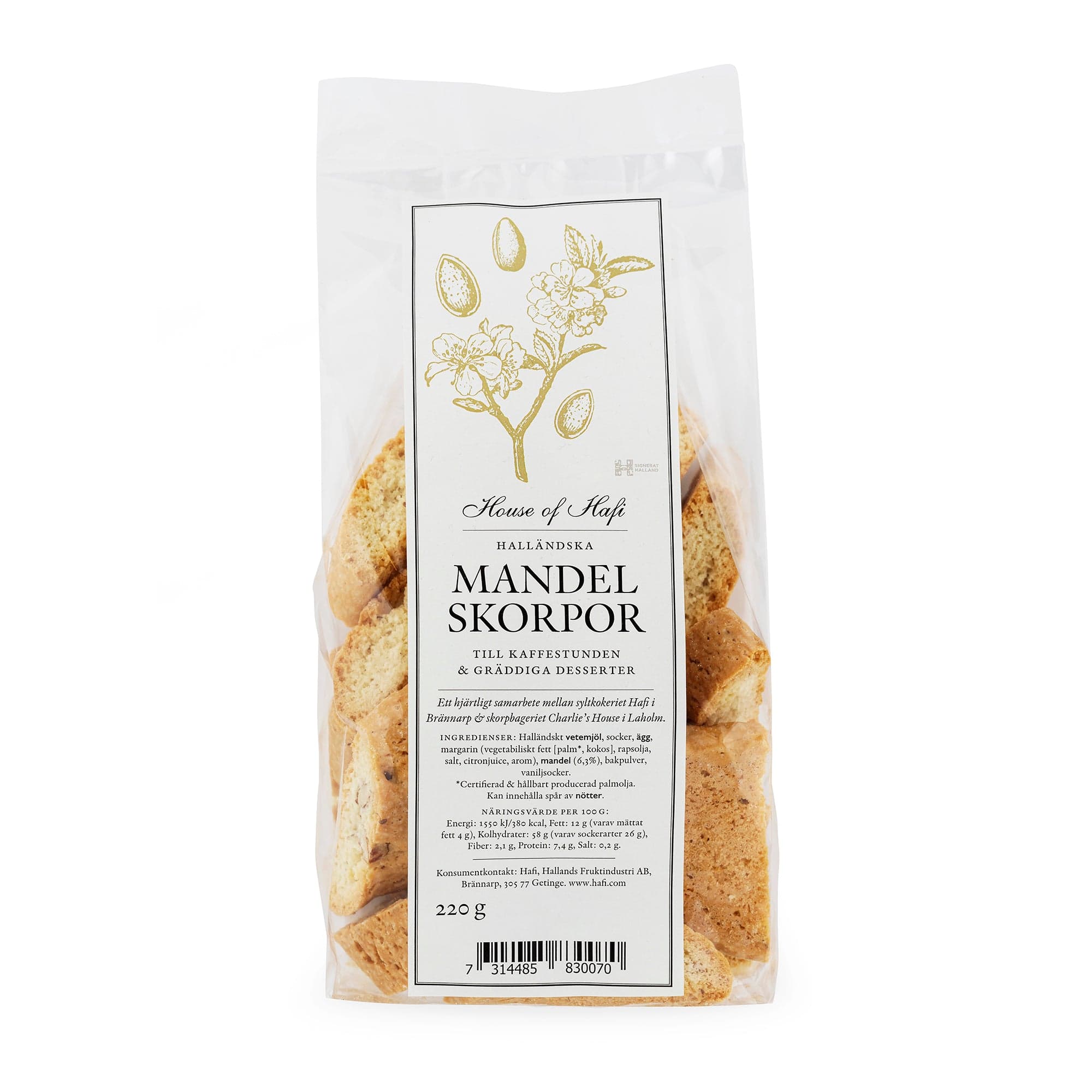 Mandelskorpor 220 g