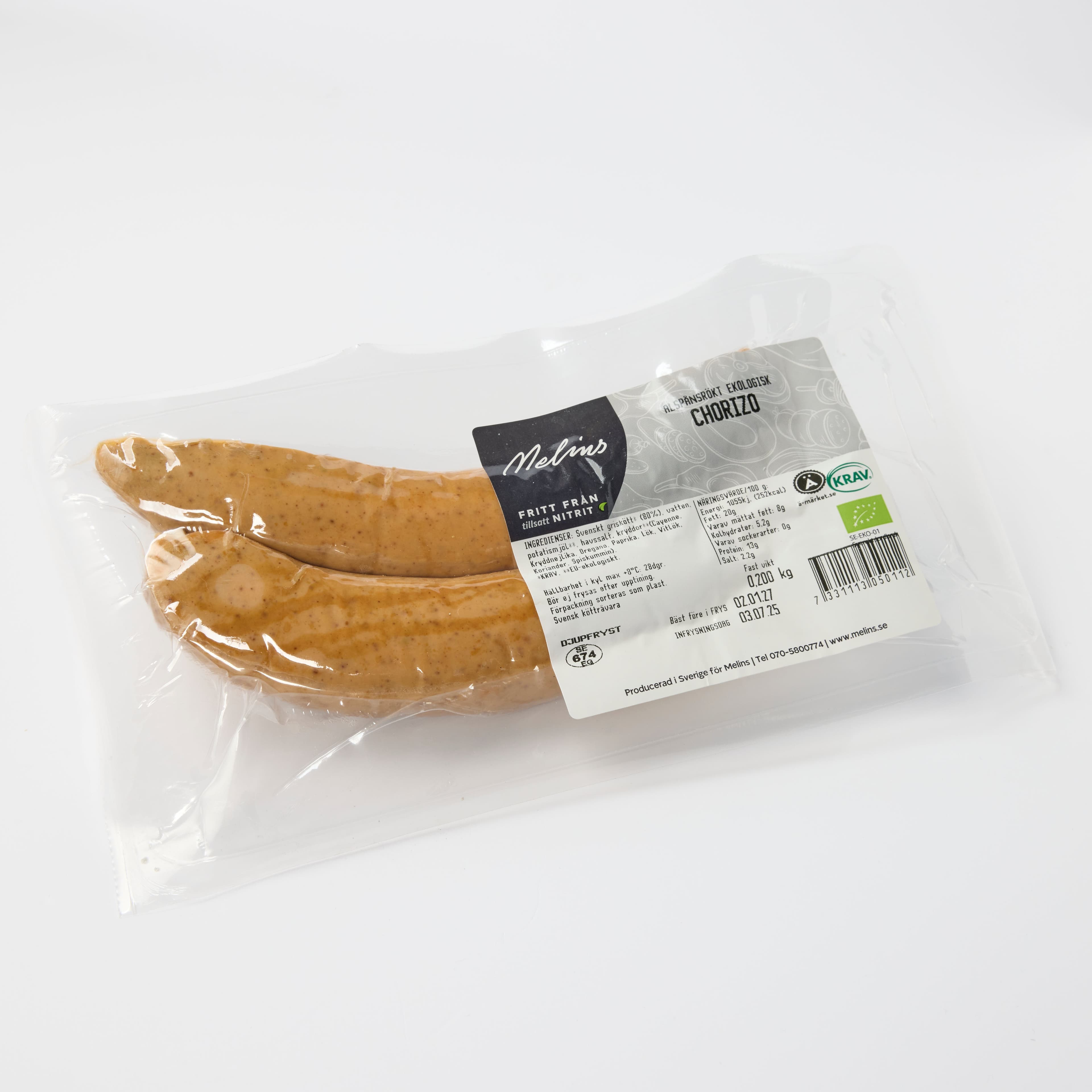 Chorizo Grillkorv 2x100g KRAV FRYST