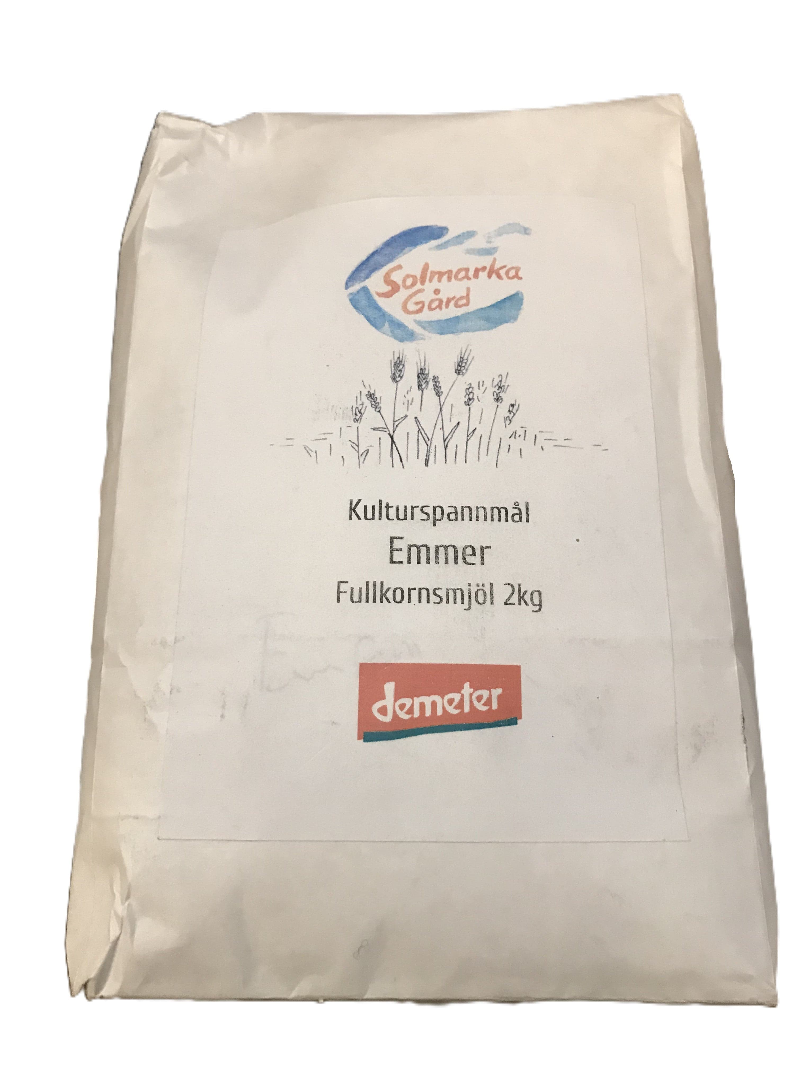 Mjöl Emmer fullkorn Kulturspannmål - KRAV 2kg