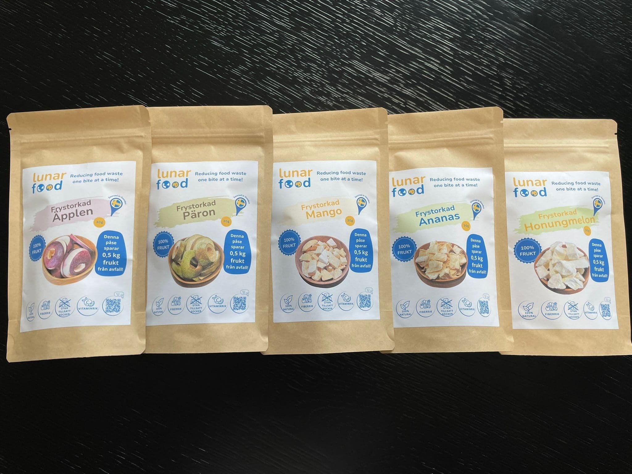 Familj Mix: 5 Frystorkade Frukter (150g net)
