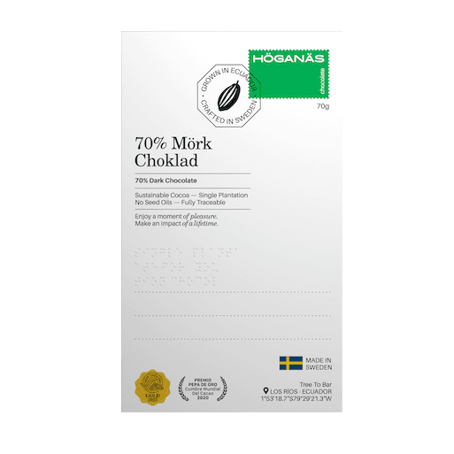 Höganäs Chocolate – Mörk Choklad 70% 70 g