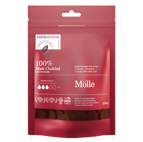 Höganäs Chocolate - Mörk choklad 100% Mölle 200g