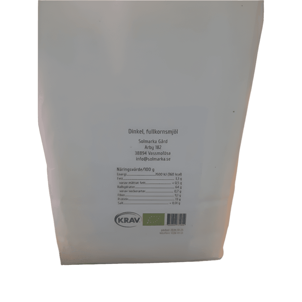 Mjöl Dinkel Fullkorn - KRAV 2kg