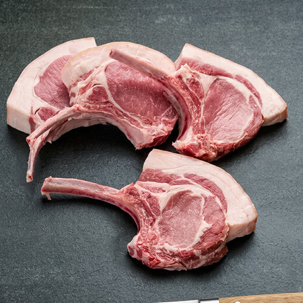 Kotlettracks m svål skivad 4 pack ca 1,5kg från Rosersbergs gård utegrisar