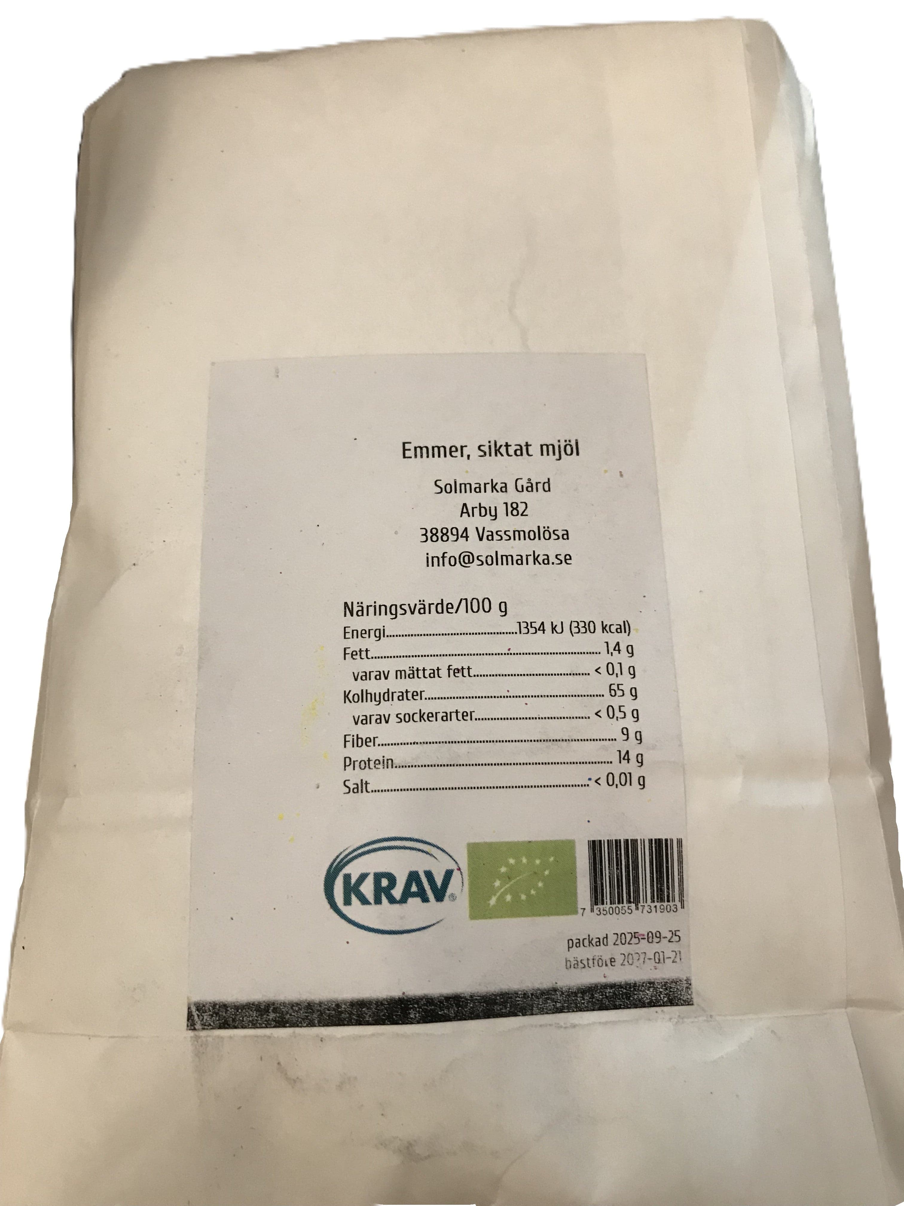 Mjöl Emmer Siktat Kulturvete - KRAV 2kg