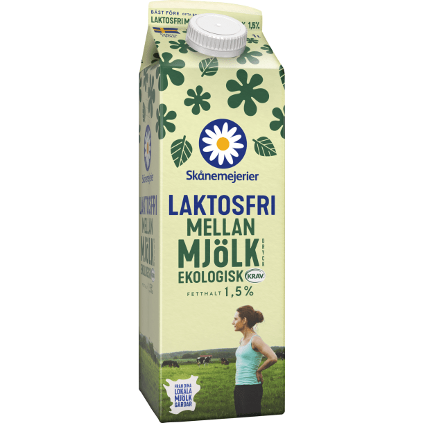 Laktosfri Mellanmjölk EKO 1L