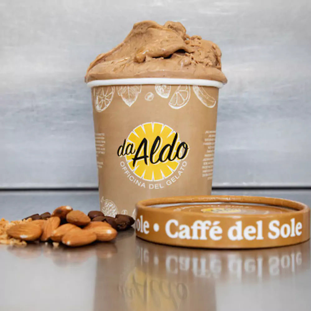 Gelato Caffé del Sole – Kaffe och mandelglass med amaretto crunch 330ml fryst