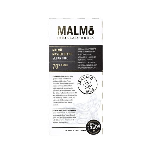 Choklad - Master blend 70% EKO 80g - Mylla Malmö Chokladfabrik