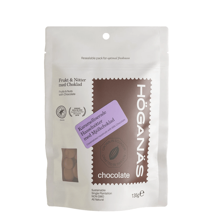 HC - Hasselnötter med Mjölkchoklad 135g - Mylla Höganäs chocolate